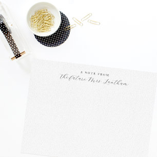 Tarjeta De Agradecimiento Del futuro señora Script Bridal Shower