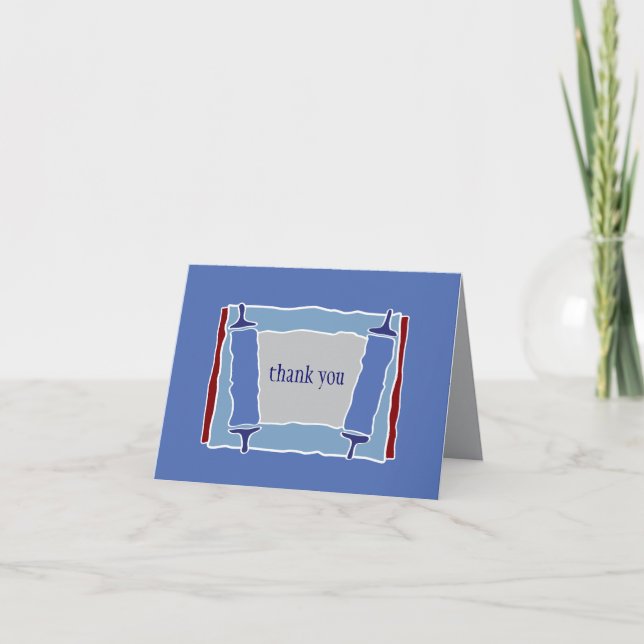 Tarjeta de agradecimiento del Guay TORAH Bar Mitzv (Anverso)