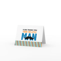 Tarjeta de agradecimiento del "hombre pequeño"