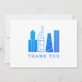 Tarjeta de agradecimiento del horizonte de Chicago