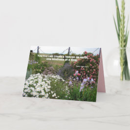 Tarjeta de agradecimiento del jardín de bondad Hea
