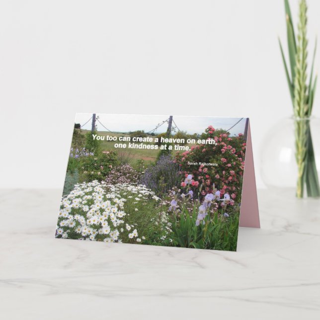 Tarjeta de agradecimiento del jardín de bondad Hea (Anverso)