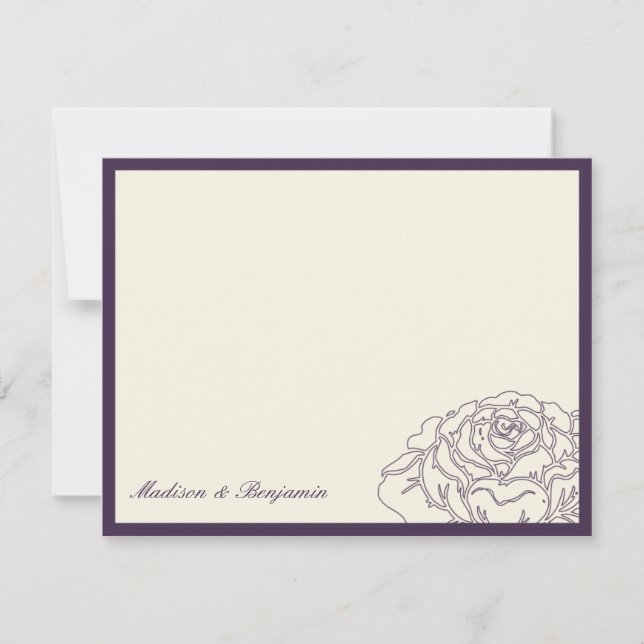 Tarjeta de agradecimiento del jardín de rosas - Mo (Anverso)