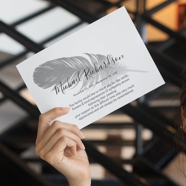 Tarjeta de agradecimiento del Memorial de la Pluma (Subido por el creador)