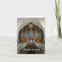 Tarjeta de agradecimiento del órgano de París