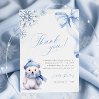 Tarjeta de agradecimiento del oso polar Baby It’s