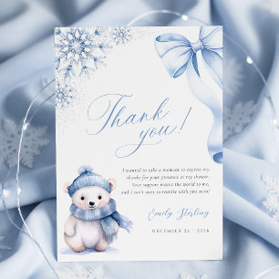 Tarjeta de agradecimiento del oso polar Baby It’s