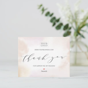 Tarjeta de agradecimiento del paquete de logotipo 