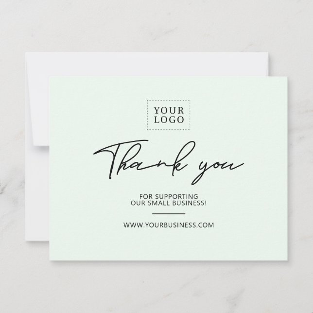 Tarjeta de agradecimiento del paquete de negocios  (Anverso)