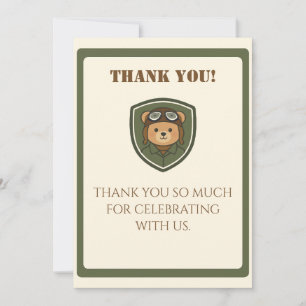Tarjeta de agradecimiento del partido militar del