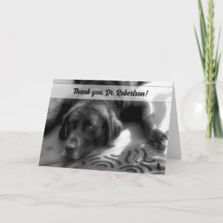 Tarjeta De Agradecimiento del perro Labrador Recuperador Veterinario
