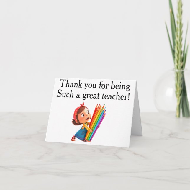 Tarjeta de agradecimiento del profesor (Anverso)