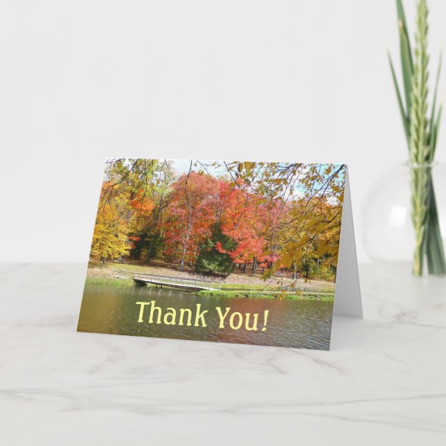 Tarjeta de agradecimiento del puente otoño (interi (Anverso)