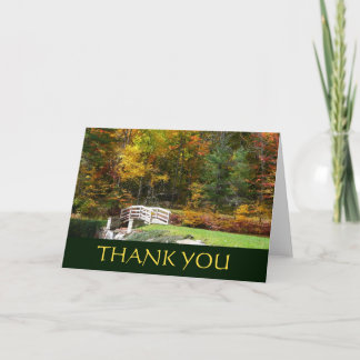 Tarjeta de agradecimiento del puente otoño (interi