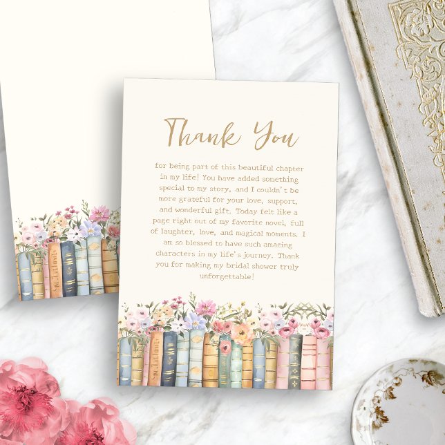 Tarjeta de agradecimiento del tema del libro (Book Theme Thank You Card
)