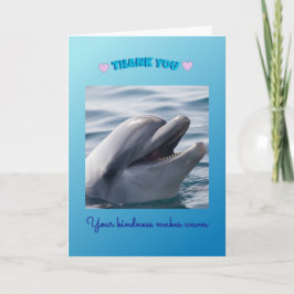 Tarjeta De Agradecimiento Delfín Oceánico Alegre 