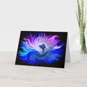Tarjeta De Agradecimiento Delfines en la luna