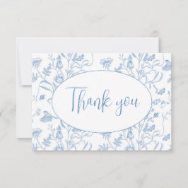 Tarjeta De Agradecimiento Delft Blue Chinoiserie Baby Shower Boy Gracias