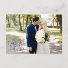 Tarjeta De Agradecimiento Delfts Blauw | Azul de Delft Foto Única de Agradec