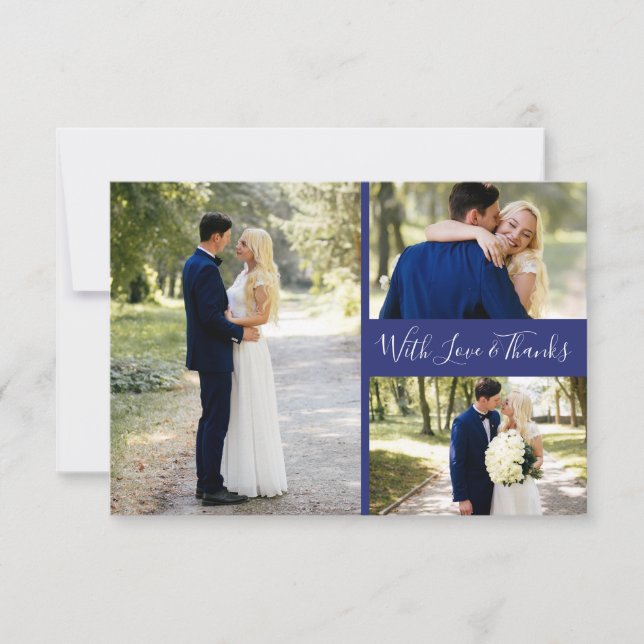 Tarjeta De Agradecimiento Delfts Blauw | Collage De Fotos De Delft Blue (Anverso)