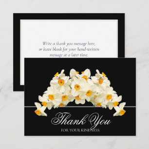 Tarjeta De Agradecimiento Delicadas Flores de Narcisos Modernas de Primavera