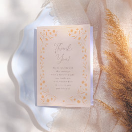 Tarjeta De Agradecimiento Delicado libro de historias de mano floral Baby Sh