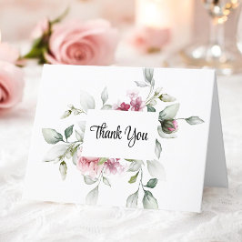 Tarjeta De Agradecimiento Delicados florines acuarelas Gracias