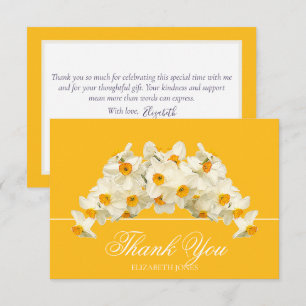 Tarjeta De Agradecimiento Delicados Narcisos Modernos de Primavera Agradecim