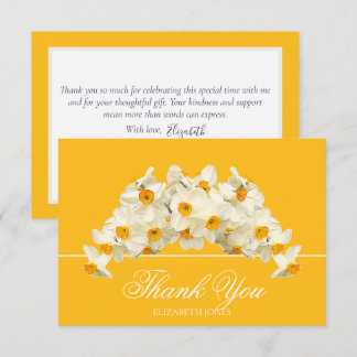 Tarjeta De Agradecimiento Delicados Narcisos Modernos de Primavera Agradecim