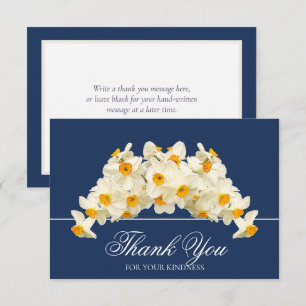 Tarjeta De Agradecimiento Delicados Narcisos Modernos de Primavera Agradecim