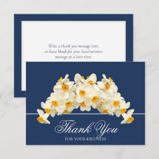 Tarjeta De Agradecimiento Delicados Narcisos Modernos de Primavera Agradecim