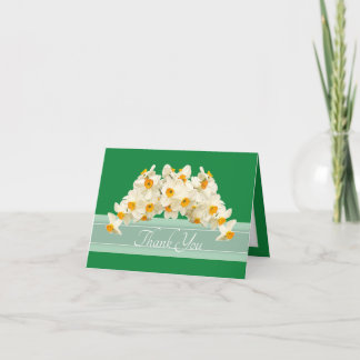 Tarjeta De Agradecimiento Delicados Narcisos Modernos de Primavera Agradecim