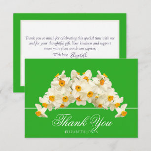 Tarjeta De Agradecimiento Delicados Narcisos Modernos de Primavera Agradecim