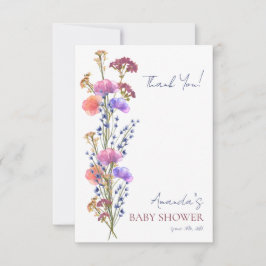 Tarjeta De Agradecimiento Delicate Acrylic Floral Bouquet Baby Shower