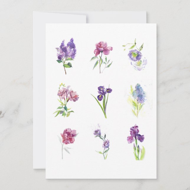 Tarjeta De Agradecimiento Delicate Botanical Collection – Elegant Floral Art (Anverso)