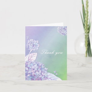 Tarjeta De Agradecimiento Delicate Hydrangea Boda Gracias