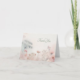 Tarjeta De Agradecimiento Delicate Queen Anne's Lace Blank Thank you Card