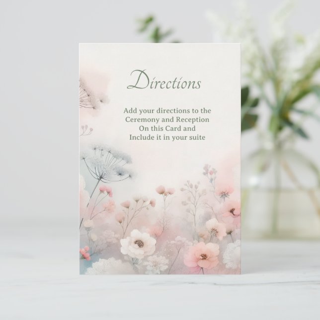 Tarjeta De Agradecimiento Delicate Queen Anne's Lace  Enclosure card (Anverso de pie)