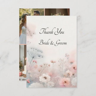 Tarjeta De Agradecimiento Delicate Queen Anne's Lace Photo Thank you Card