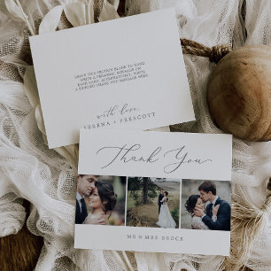 Tarjeta de agradecimiento Delicate Silver 3 Photo