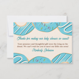 Tarjeta De Agradecimiento Delicia de Donut Azul