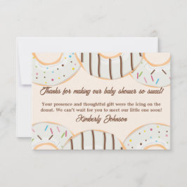 Tarjeta De Agradecimiento Delicia de Donut Blanco