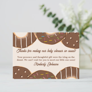 Tarjeta De Agradecimiento Delicia de Donut de Chocolate