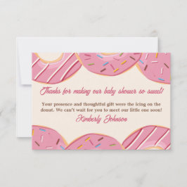 Tarjeta De Agradecimiento Delicia de Donut Rosa