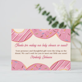 Tarjeta De Agradecimiento Delicia de Donut Rosa