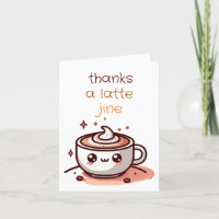 delicioso A Latte Coffee Gracias Cartas