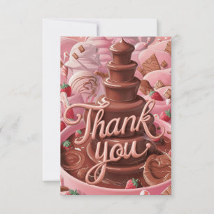 Tarjeta De Agradecimiento Delicioso chocolate encantado gracias