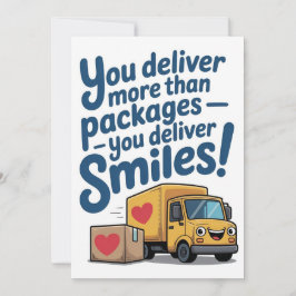Tarjeta De Agradecimiento Delivery Driver Thank You Card