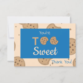 Tarjeta de agradecimiento demasiado dulce