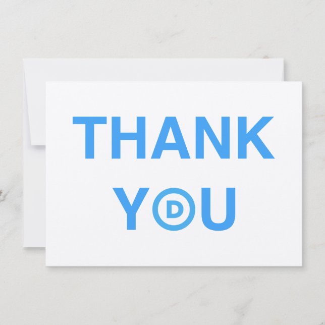 Tarjeta de agradecimiento democrático (Anverso)